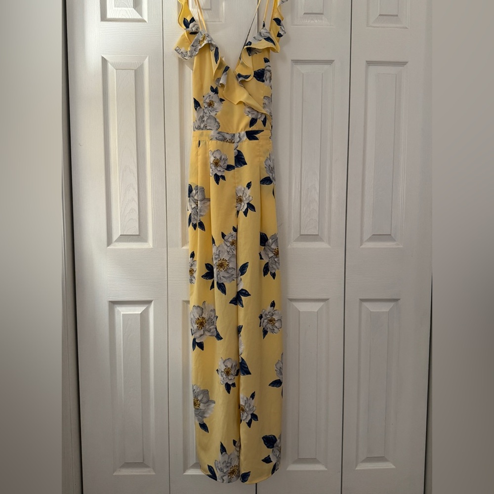 Anthropologie J by J.O.A. Floral Jumpsuit jumper Medium M EUC